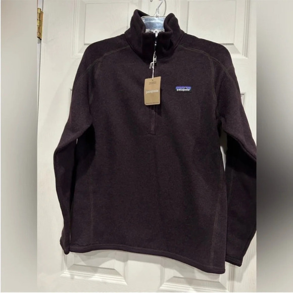 Patagonia Women's XS Better Sweater 1/4 Zip Pullover Obsidian Plum Purple NWT - Picture 1 of 8